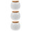 3Pcs Smooth White Ceramic Jars with Bamboo Lid for Coffee Tea Storage 7