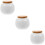 3Pcs Smooth White Ceramic Jars with Bamboo Lid for Coffee Tea Storage 8