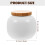 3Pcs Smooth White Ceramic Jars with Bamboo Lid for Coffee Tea Storage 9