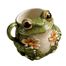Tasse artistique, tasse à café, forme de grenouille, Texture en