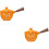 2Pcs Orange Household Ceramic Tea Pot 360 Rotation Side Handle 5