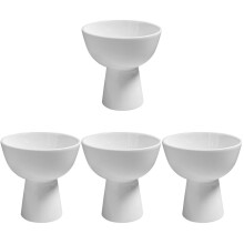 4St Witte Keramische Voetkom Ijsbeker Voor Desserts Shakes En Pudding