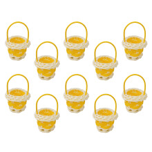 Bundles Of 10 Cute Woven Style Baskets Suitable For Kids-Yellow