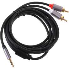 3.5mm Audiokabel Goudgecoat Grijs Dual Connector Voor Audio