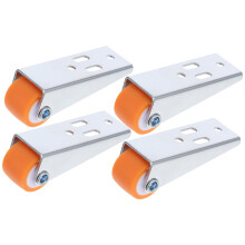 4Pz Porta Inferiore Arancione Nylon Per Armadi E Cancelli