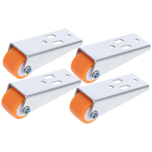 4Pz Porta Inferiore Arancione Nylon Per Armadi E Cancelli