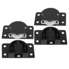 2Set Kit Roller Porte Scorrevoli Nero in Per Armadio E Cucina