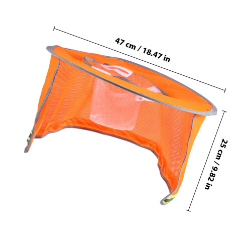 Orange Hard Hat Mesh Sunshade Neck Shield for Outdoor Work 1