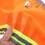 Orange Hard Hat Mesh Sunshade Neck Shield for Outdoor Work 3