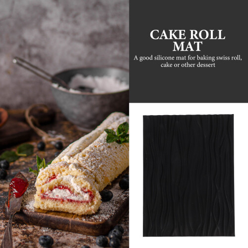 Black Silicone Mat Non-Stick Baking Pad Heat-Resistant Reusable 2
