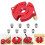 1Set Versatile Red Aluminum Drill Hole Locator Punch for 9