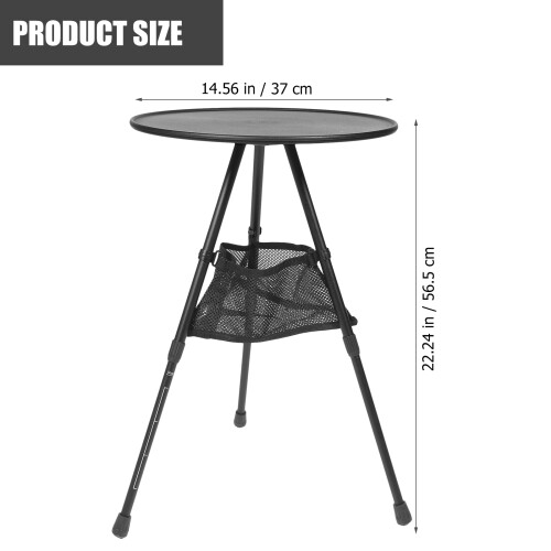 Table Pliante Aluminium Camping Portable Réglable Noir 1