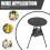 Table Pliante Aluminium Camping Portable Réglable Noir 4