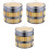 3Sets Bamboo Dumpling Steamer Basket with Stainless Steel Rack Set 2