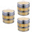 3Sets Bamboo Dumpling Steamer Basket with Stainless Steel Rack Set 5