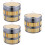 3Sets Bamboo Dumpling Steamer Basket with Stainless Steel Rack Set 6
