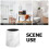 White PP Marbling Garbage Bin Plastic Trash Can for Home Use 3