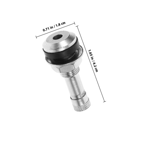 4Pcs Silver Rubber Copper Tire Valve Stems for Car Durable Leak-Proof 1