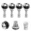 4Pcs Silver Rubber Copper Tire Valve Stems for Car Durable Leak-Proof 10