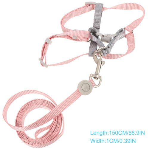 1 Set Rust Metal Cat Leash And Harness For Outdoor Walking 1