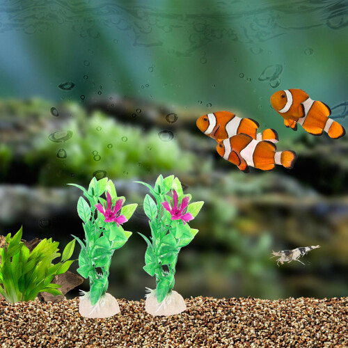 20Pcs Artificial Green Aquarium Plants Plastic Fish Tank Decorations 2