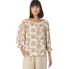 Vero Moda Dames Bloemen Blouse (10240565_Golden Haze Xs)