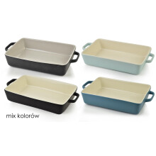 Naczynie prostokątne porcelana BASIC BASIC 30x20x7 cm mix kolorów 1 szt.
