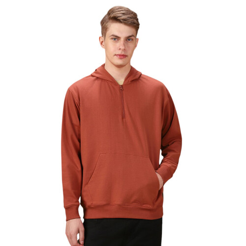 Dennis Lingo Mannen Polycotton Regular Fit Pullover Sweatshirts Rust