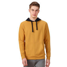 Dennis Lingo Mannen Colorblock Polycotton Regular Fit Volledige Mouwen Sweatshirts Mosterd