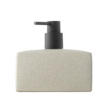 White Ceramic Lotion Dispenser 500ML Press Pump Easy Clean Refillable Soap Dispenser for Bathroom and Kitchen