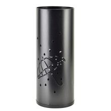 Parasolnik metalowy CEDRIC BLACK 18x18x45,5 cm czarny 1 szt.