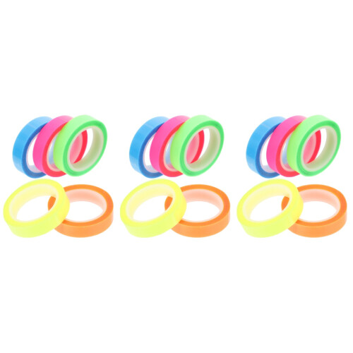 15Rolls Long Highlighter Tape for Book Notes Assorted Colors Pet 2