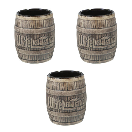 3Pièces Mugs En Céramique Tiki Baril Usage 1