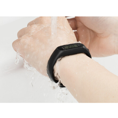 (blue)Podómetro digital LCD muñeca paso correr distancia gritar reloj contador 1