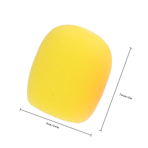 20pcs Small Mic Covers Yellow Protective Cover For Bar 1