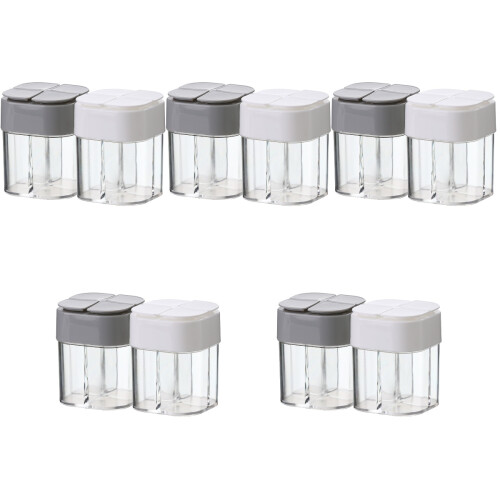 10Pièces Distributeurs Sel Poivre 4 Compartiments Cuisine 1
