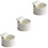 3Pcs Mini Ceramic Ramekins White Oven Safe Baking Bowls 4