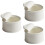3Pcs Mini Ceramic Ramekins White Oven Safe Baking Bowls 5