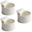3Pcs Mini Ceramic Ramekins White Oven Safe Baking Bowls 6