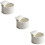 3Pcs Mini Ceramic Ramekins White Oven Safe Baking Bowls 8