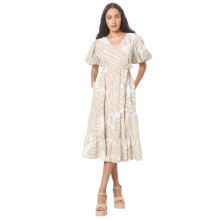 Vero Moda Kvinder Beige Fit And Flare Kjole