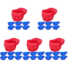 60Pcs Creative Plastic Dessert Bowls Ice Cream Holder Hat Shape