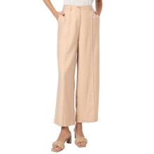 Vero Moda Kvinder Beige Lige Pasform Høj Talje Bukser