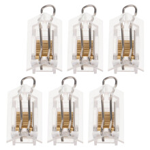 6St Transparante Pom Blindclips Voor Verticale Gordijnen Met Koordslot