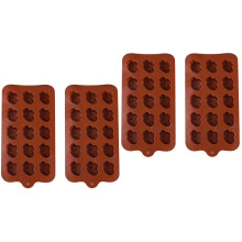 4Pièces Moules Silicone Marron Multi-Usage Pour Fondant
