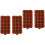 4Pièces Moules Silicone Marron Multi-Usage Pour Fondant 1