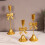 Candlestick Holders,Iron Gold Candlestick Holders Decorative-L 4