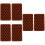 6Pièces Moules Silicone Créatifs Marron Clair Pour 6