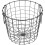 Table Top Metal Wire Mesh Basket With Handle - Black 10