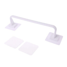 Adhesive Bathroom Shelf with Towel Rack and Toilet Paper Holder, No‑Drill 3‑in‑1 Space Organizer